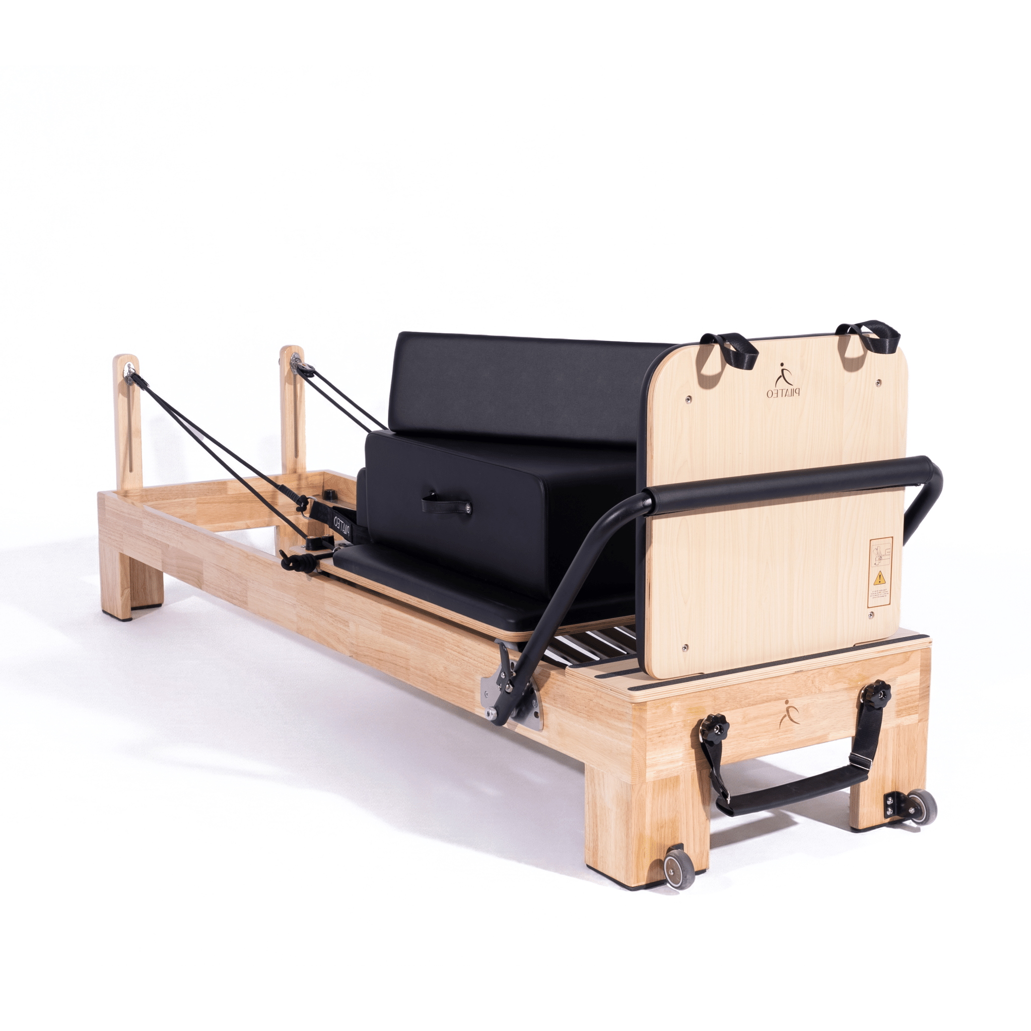 Machine de pilates reformer noir en bois