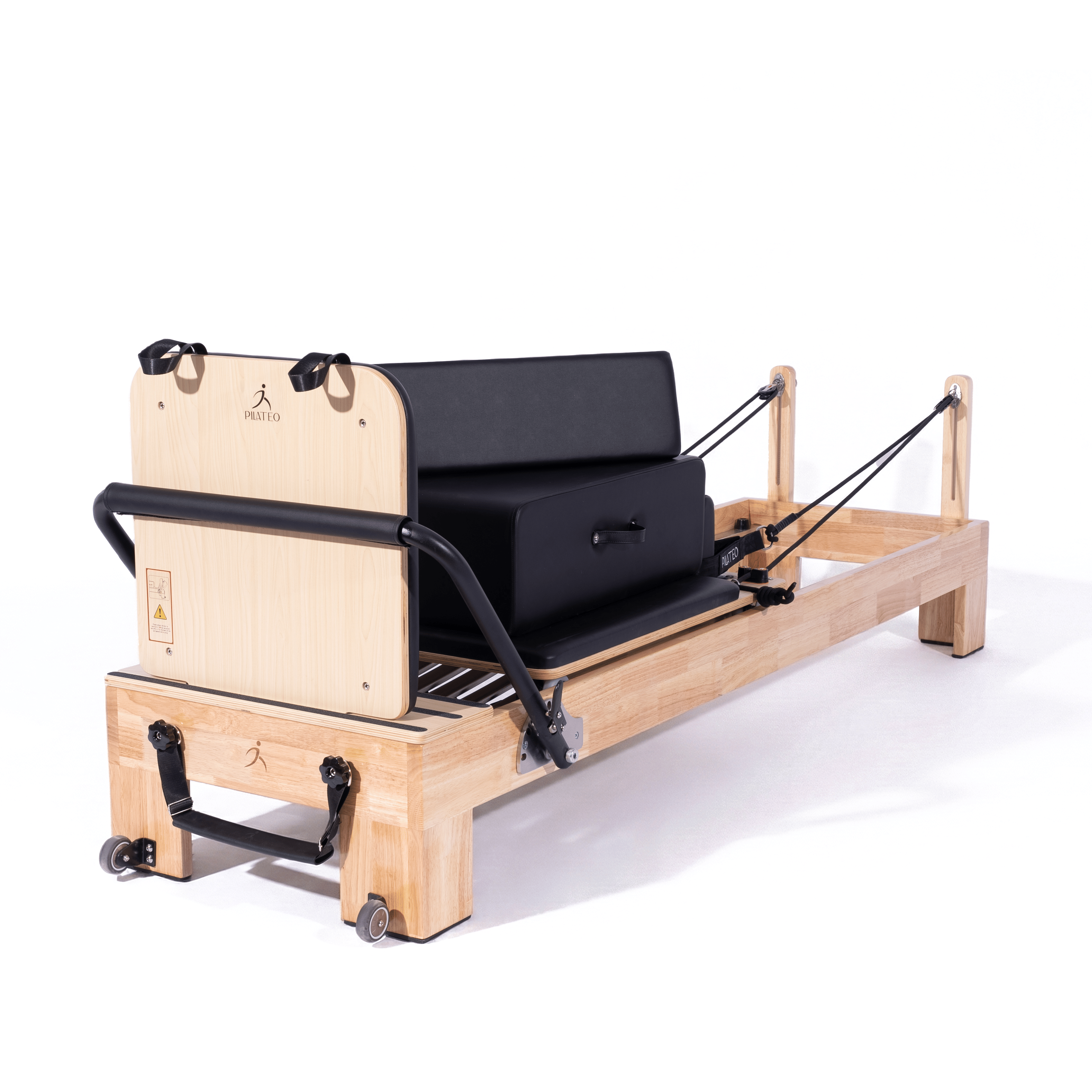 Machine de pilates reformer noir en bois