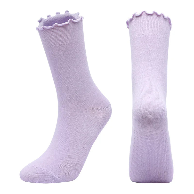 chaussettes de pilates femme rose