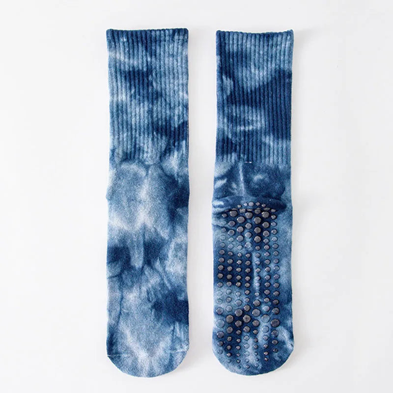 chausettes de pilates bleu