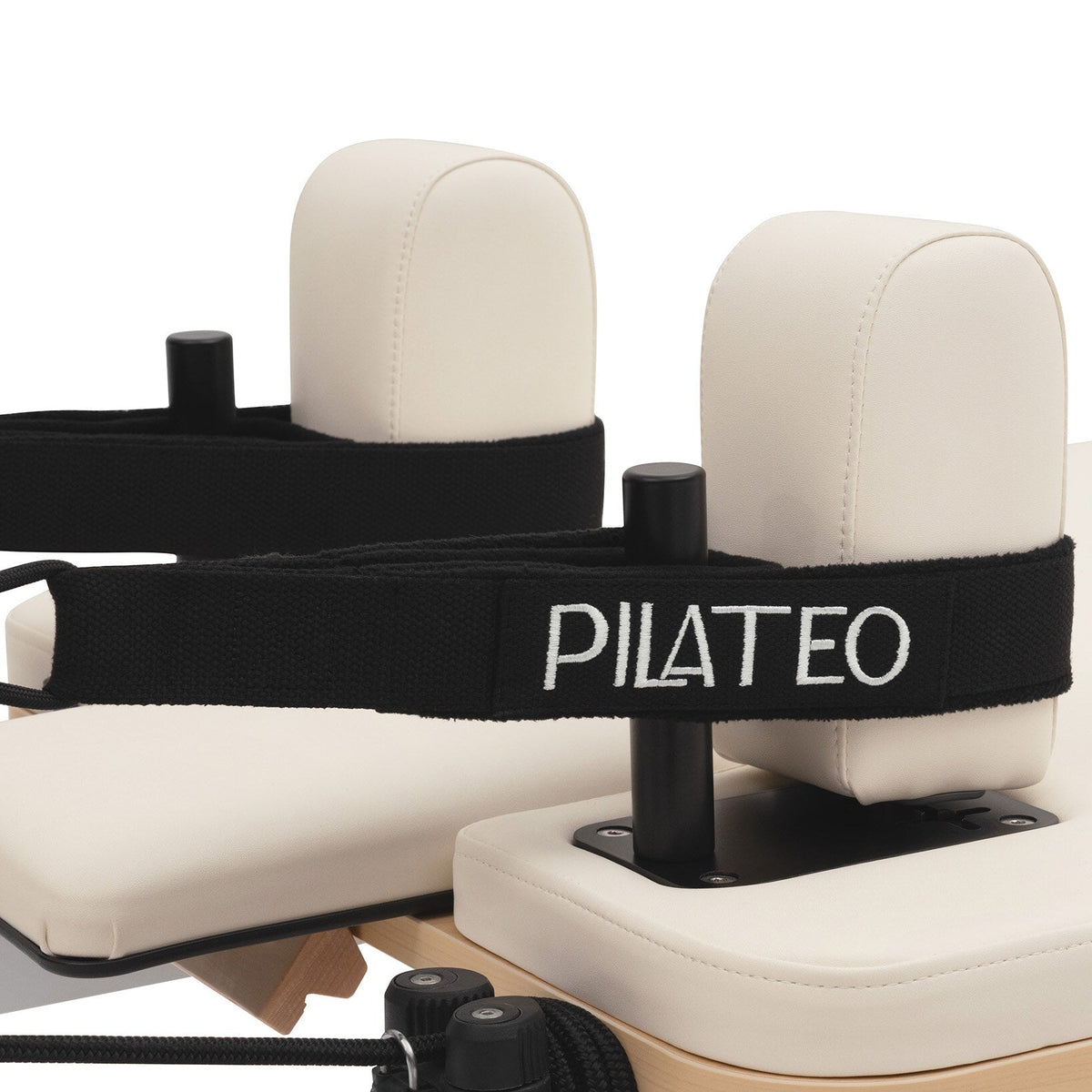 Pilates reformer aluminium blanc lacté, appuie-épaules