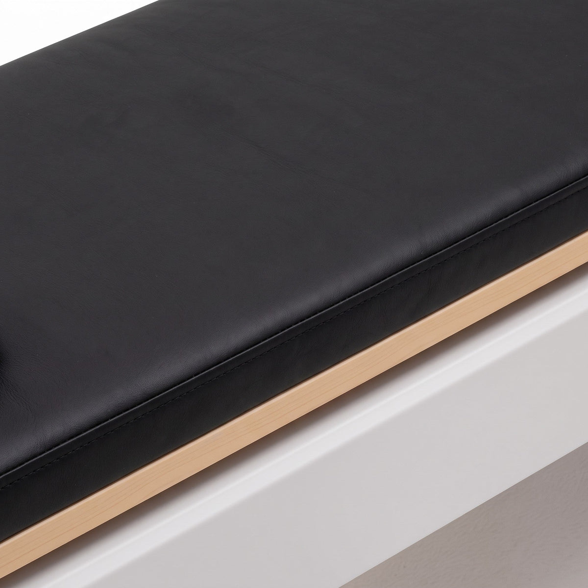 Pilates reformer aluminium noir, détail du revêtement