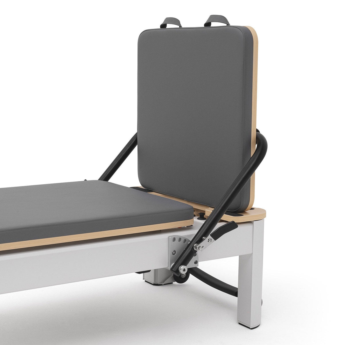 Pilates reformer aluminium gris bleuté, dossier