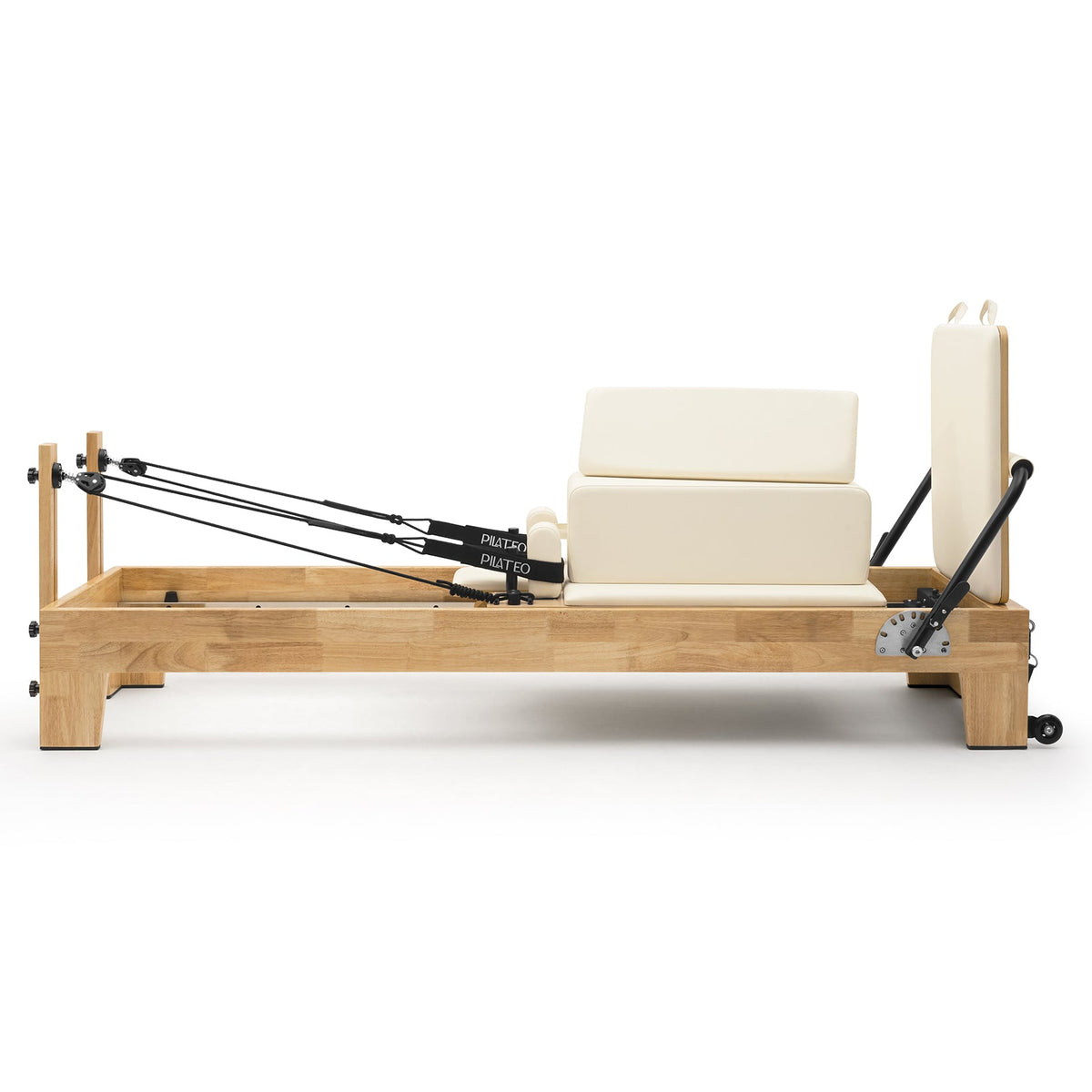 Pilates reformer classique blanc lacté, vue latérale