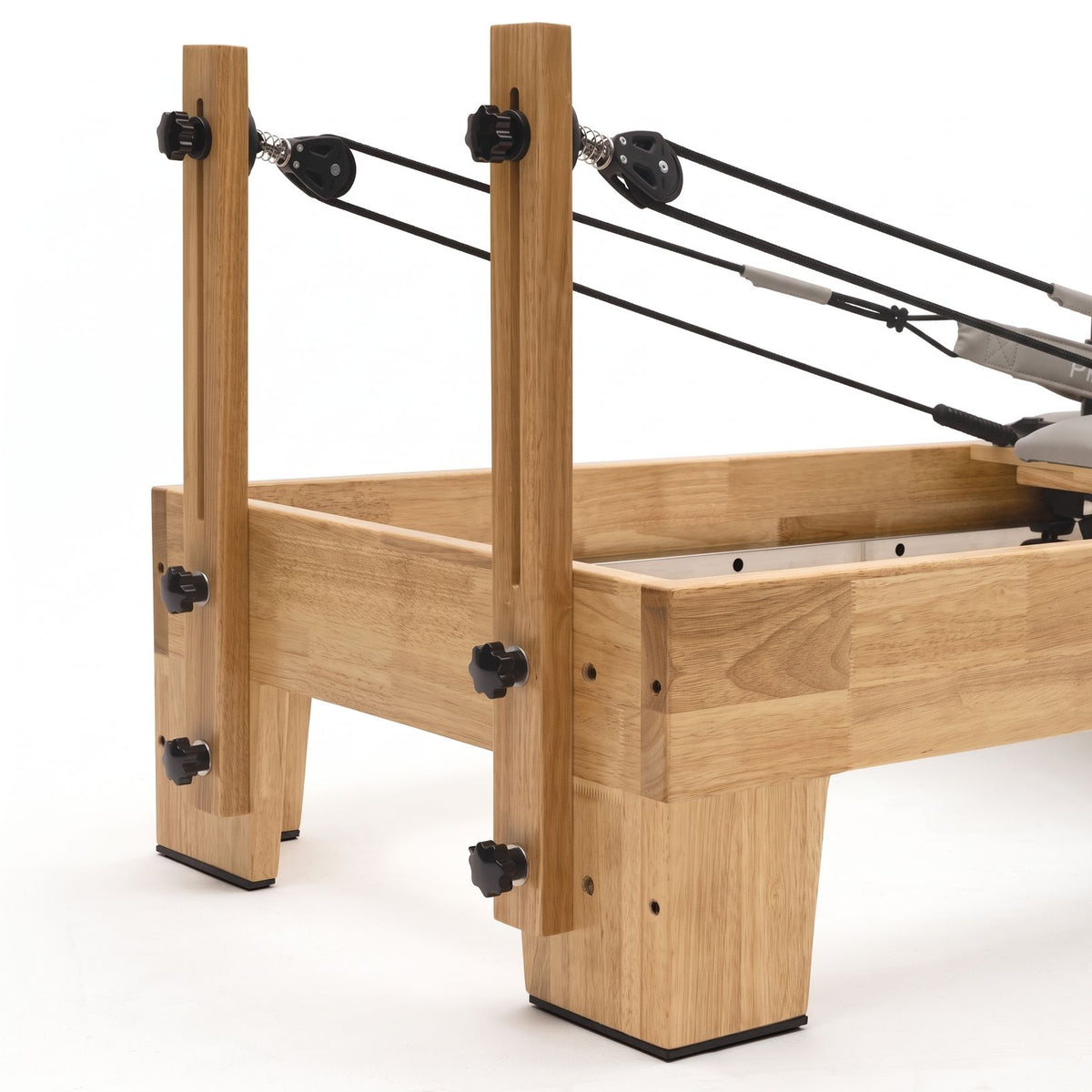 Pilates reformer classique gris perle, poulies