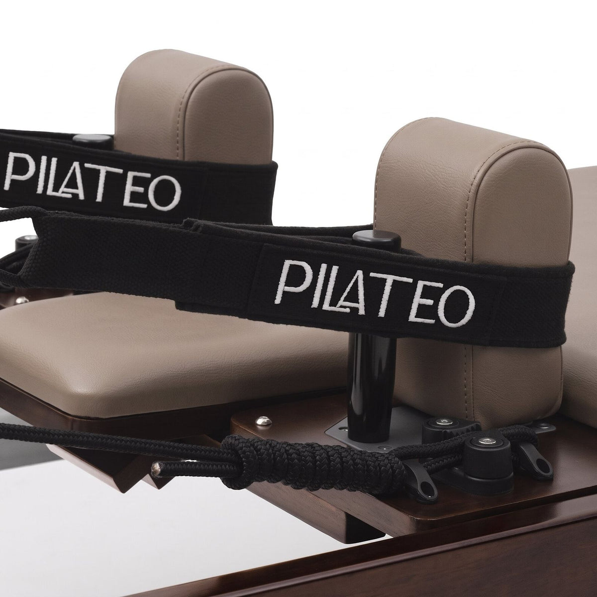Pilates reformer Prestige taupe, sangles