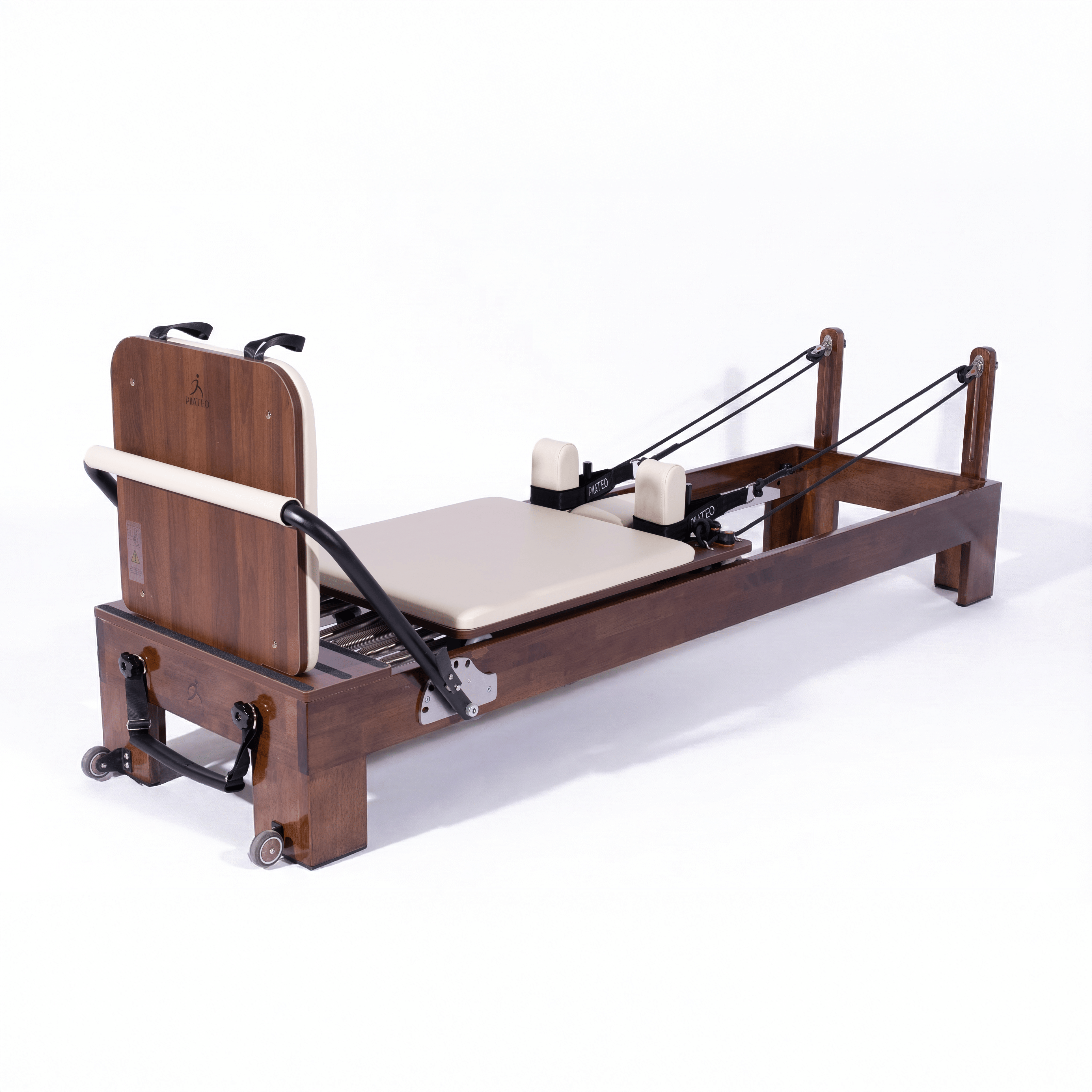 pilates reformer marron bois de noyer