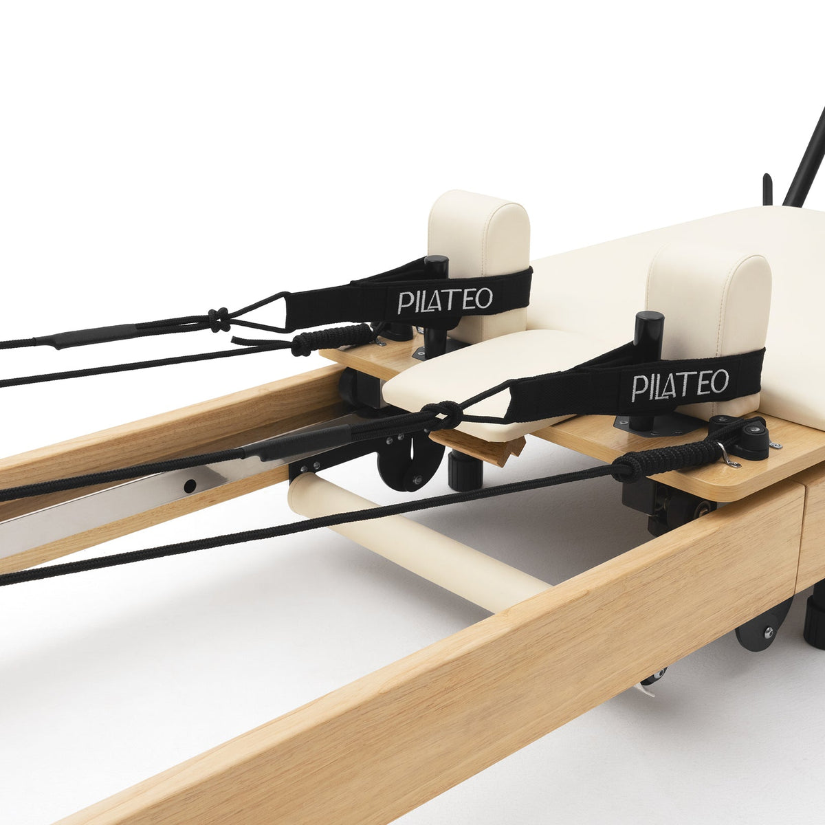 Pilates reformer pliable Flexi blanc lacté, chariot