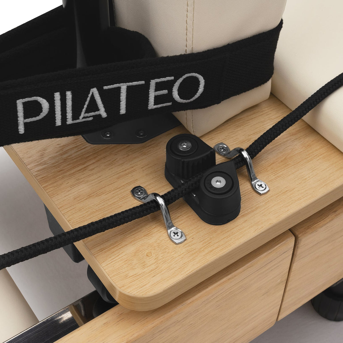 Pilates reformer pliable Flexi blanc lacté, taquets