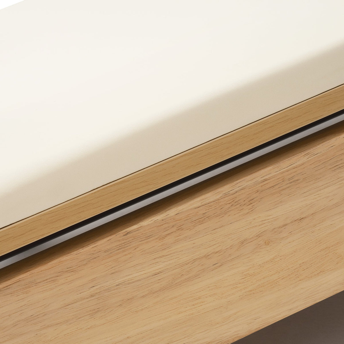 Pilates reformer pliable Flexi blanc lacté, détail du revêtement