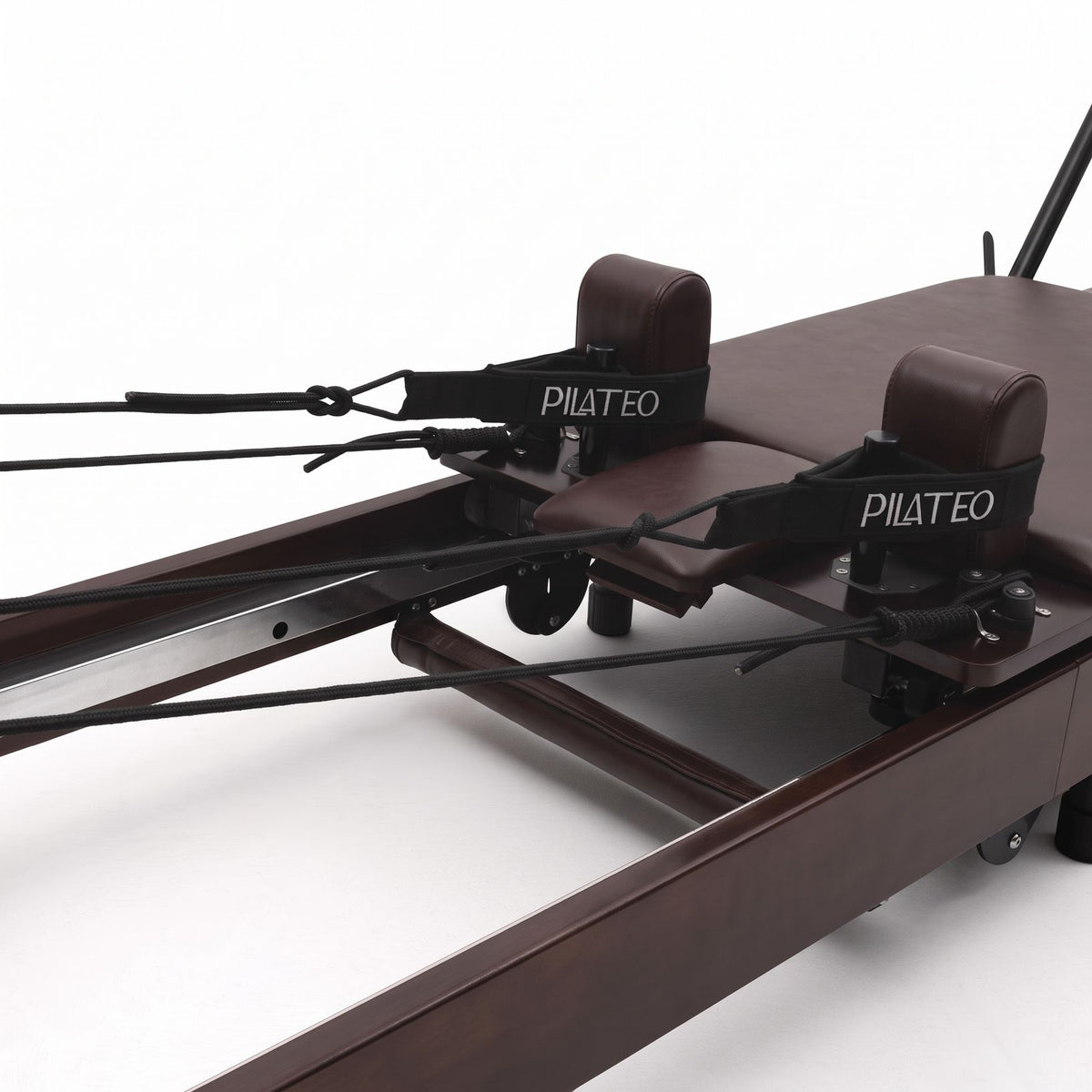 Pilates reformer pliable Flexi espresso bordeaux, chariot