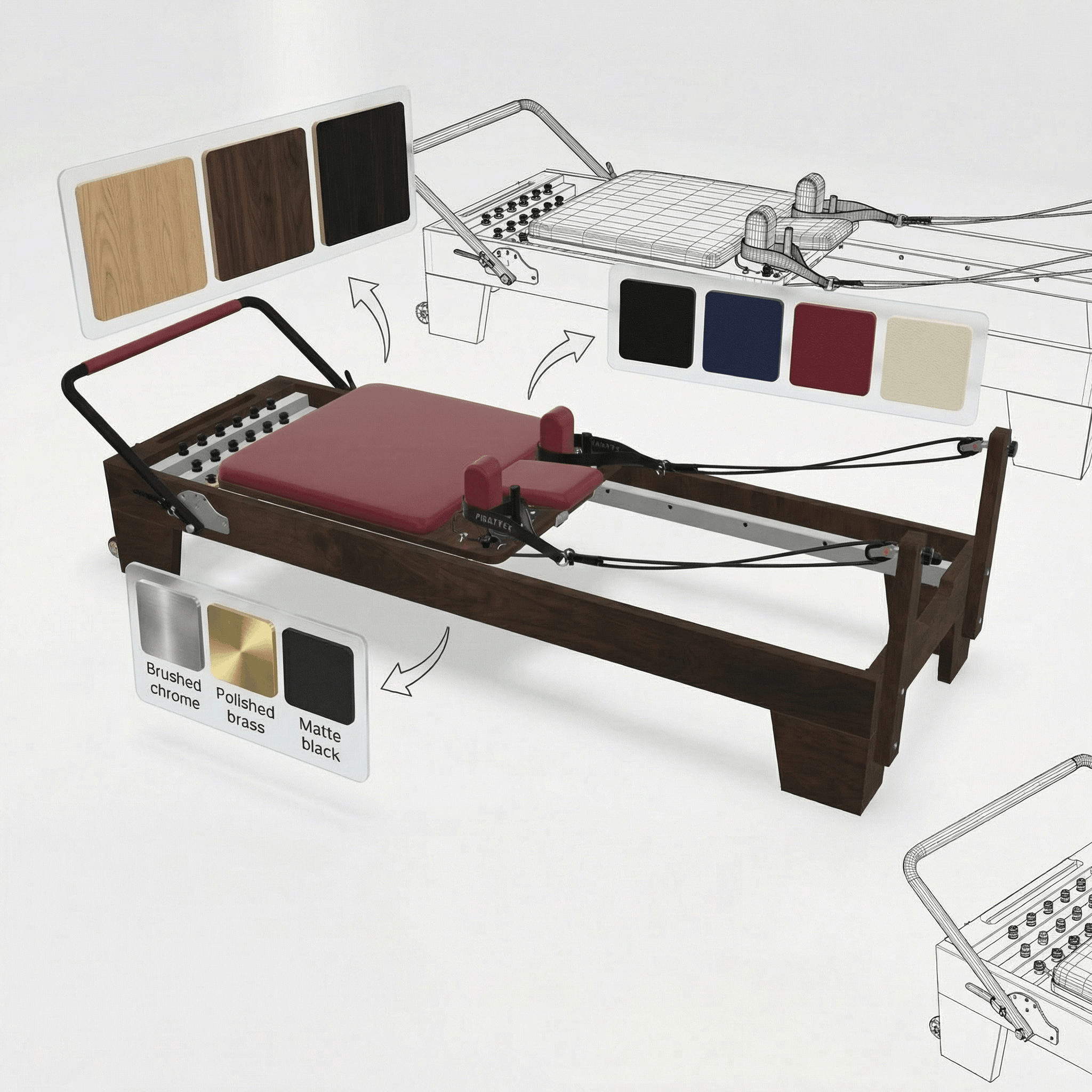 personnalisation 3D pilates reformer