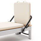 Pilates reformer aluminium blanc lacté, barre de pieds