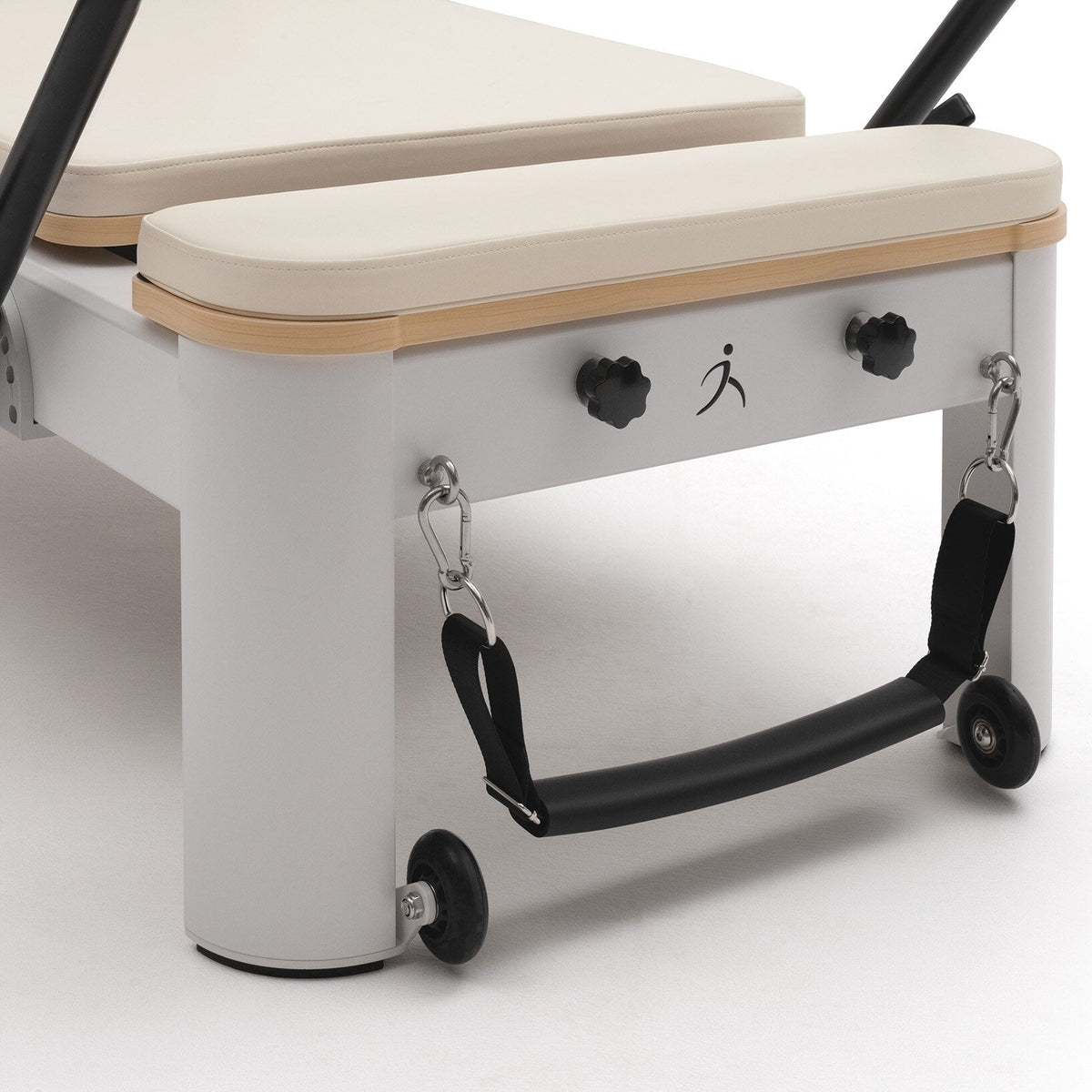 Pilates reformer aluminium blanc lacté, poignée