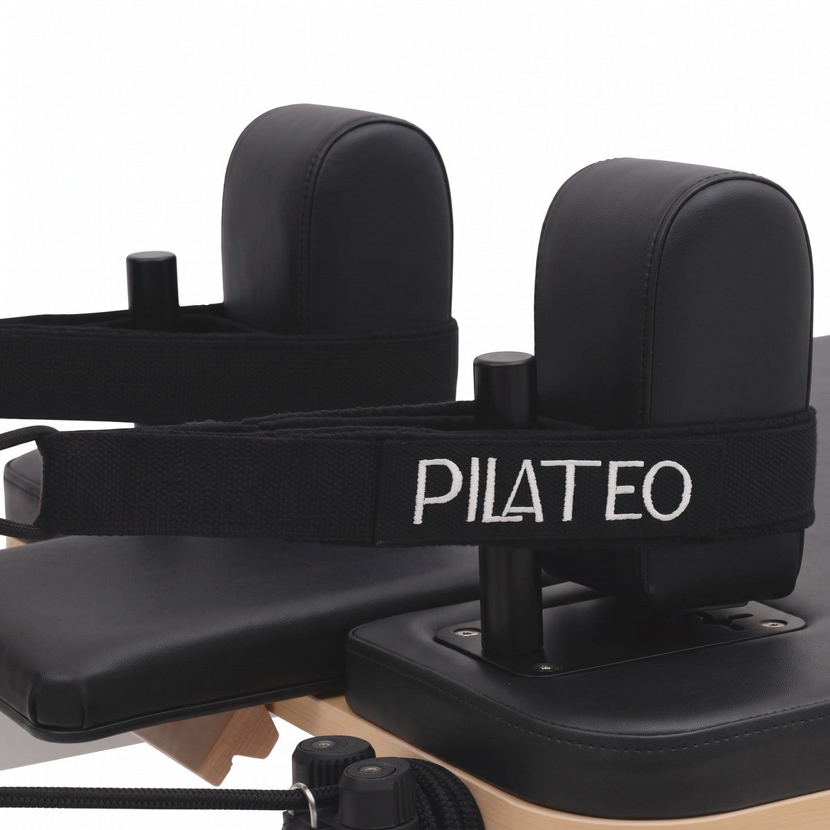 Pilates reformer aluminium noir, appuie-épaules