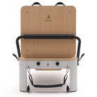 Pilates reformer aluminium noir, vue de face