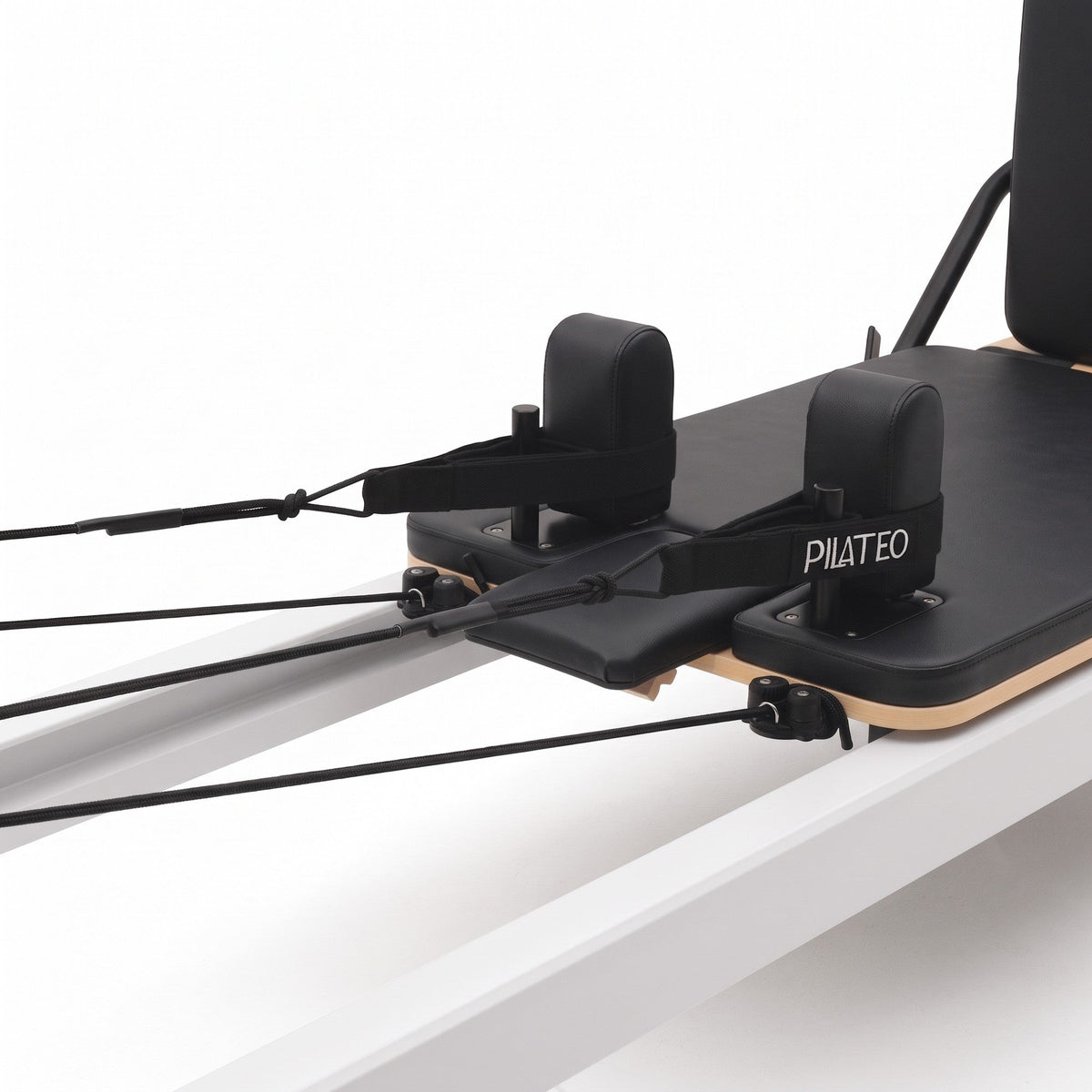 Pilates reformer aluminium noir, chariot