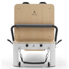 Pilates reformer aluminium gris bleuté, vue de face