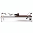 Pilates reformer aluminium moka, vue latérale