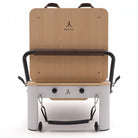 Pilates reformer aluminium moka, vue de face