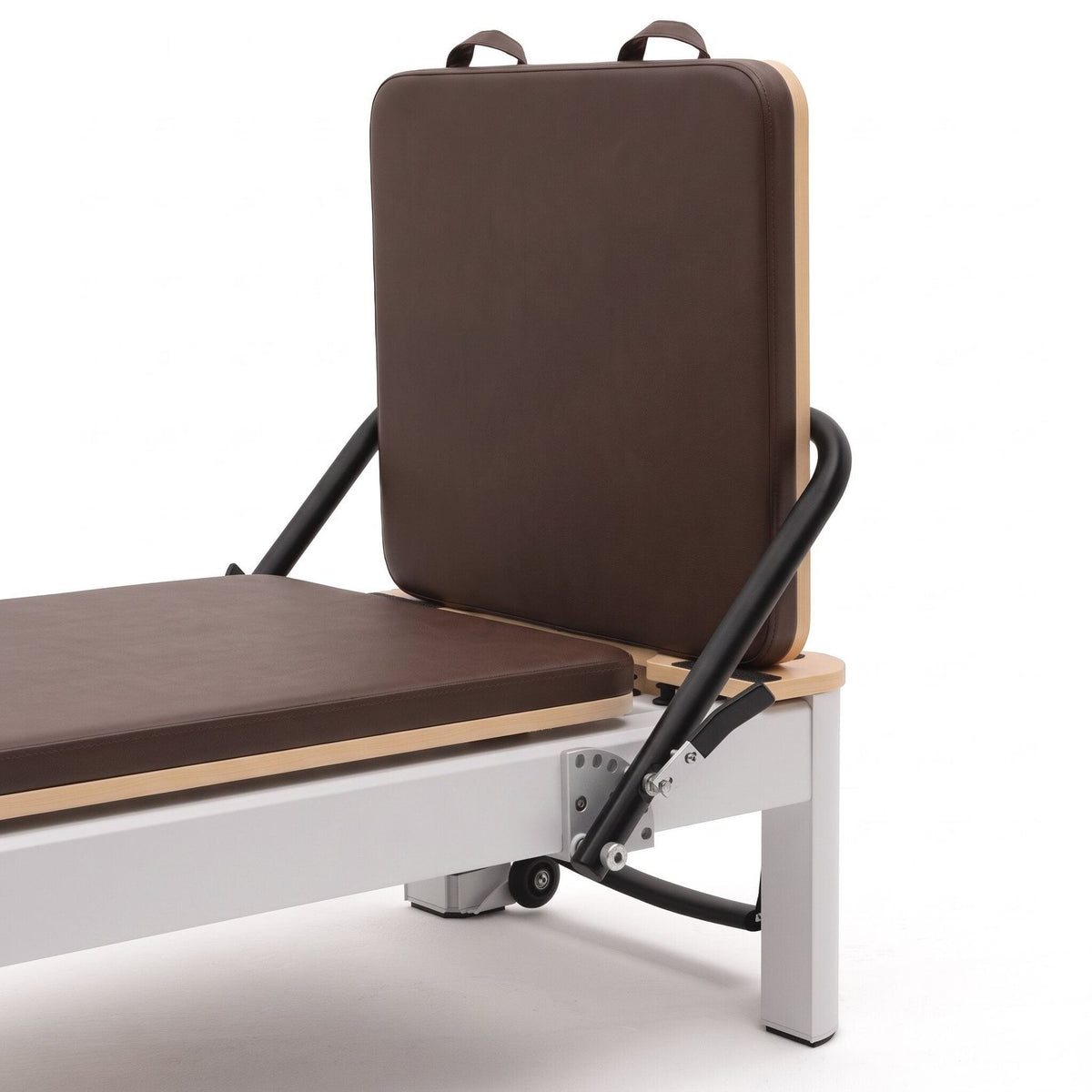 Pilates reformer aluminium moka, barre de pieds