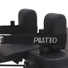 Pilates reformer aluminium total black, appuie-épaules et sangles