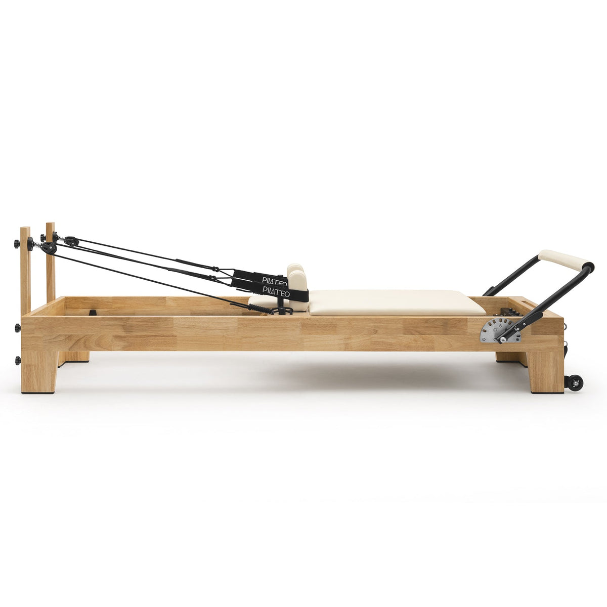 Pilates reformer classique blanc lacté, vue latérale