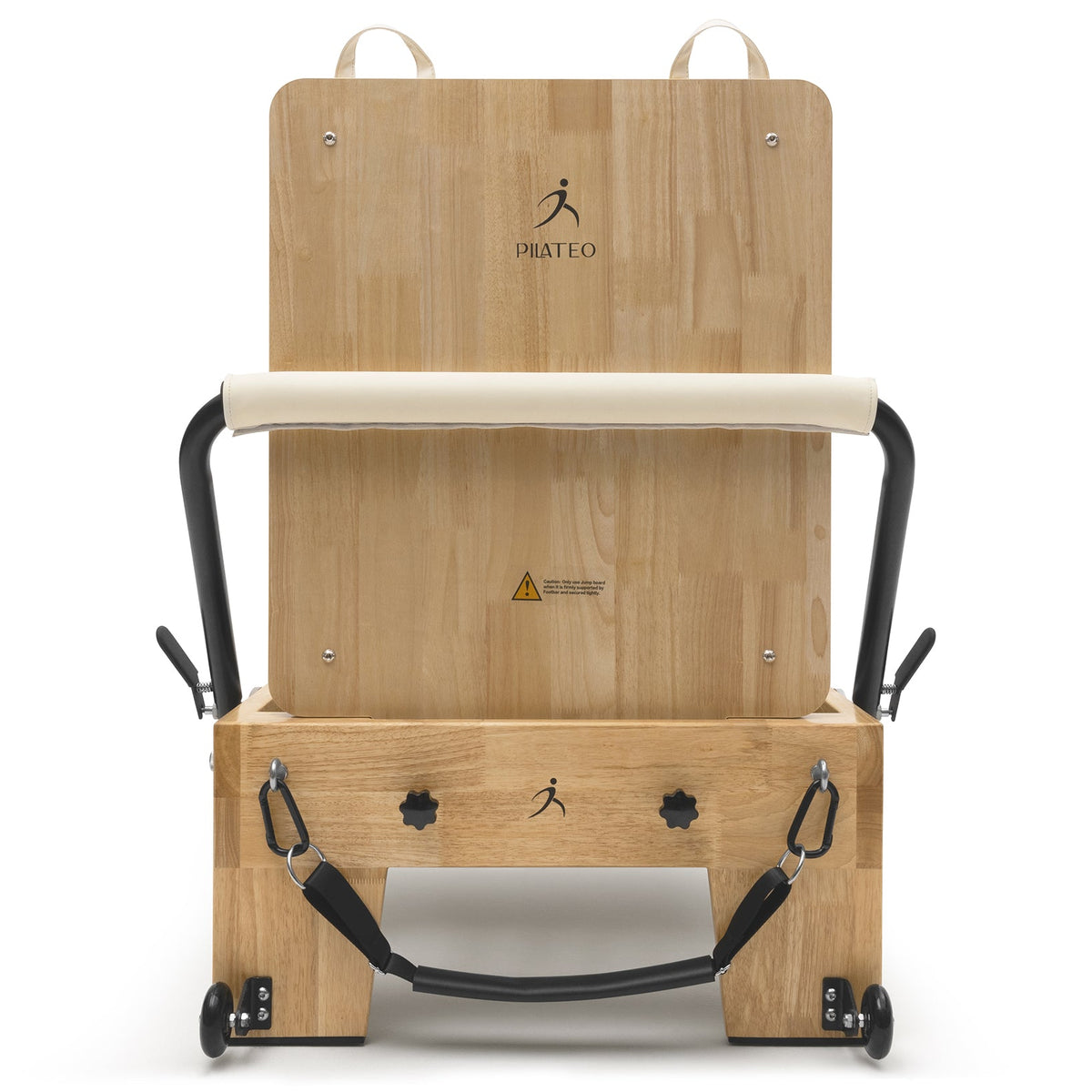 Pilates reformer classique blanc lacté, vue de face