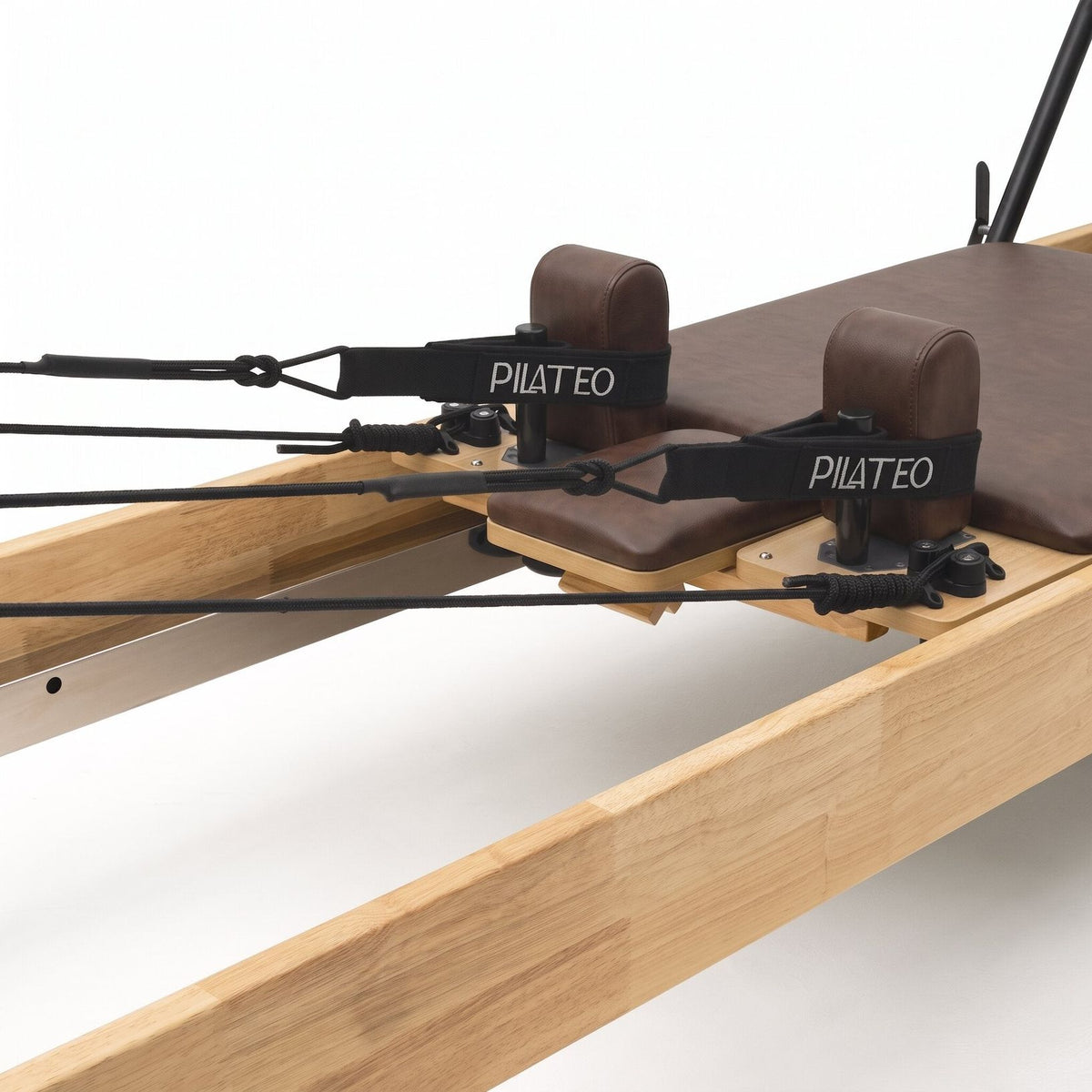 Pilates reformer classique moka, appuie-épaules et sangles