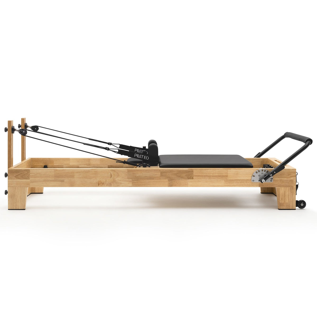 Pilates reformer classique noir, vue latérale