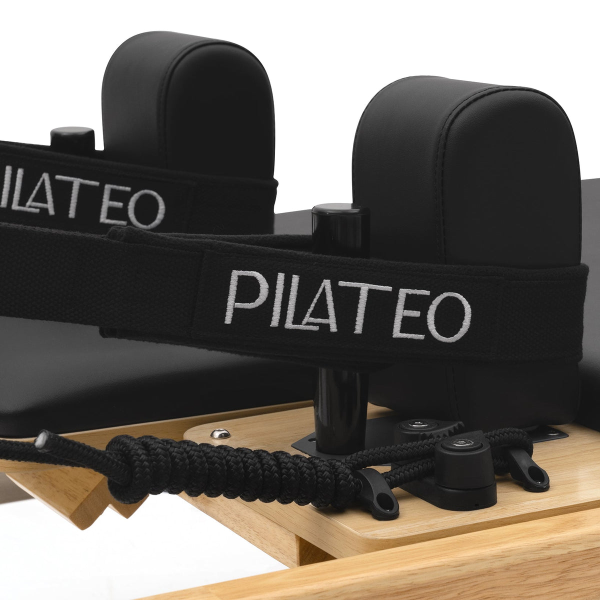 Pilates reformer classique noir, appuie-épaules