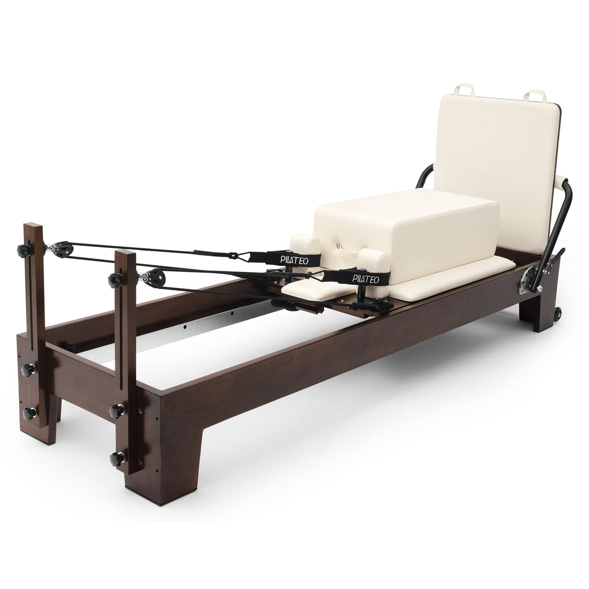 Pilates reformer Prestige blanc lacté, sitting box et jumpboard