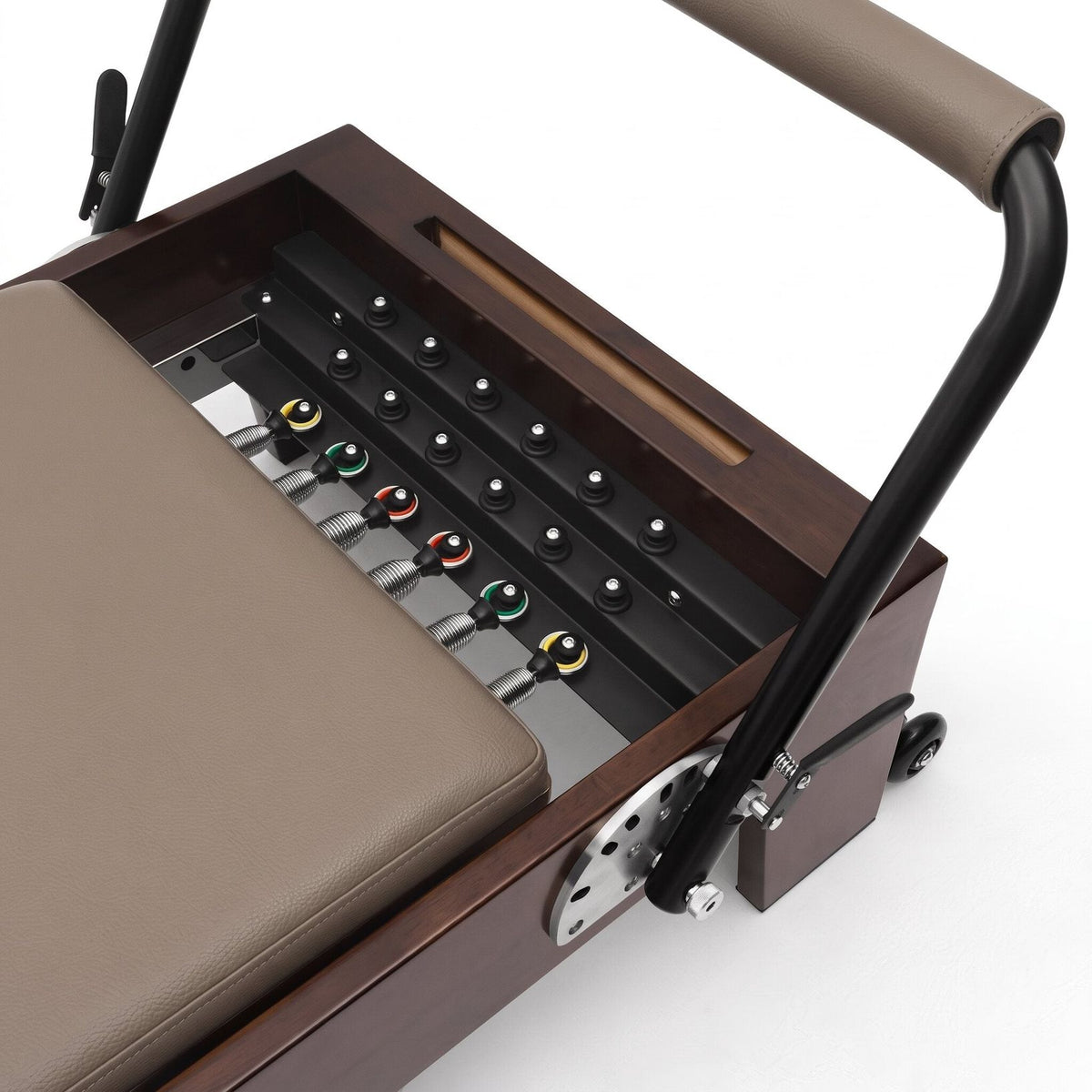 Pilates reformer Prestige taupe, ressorts