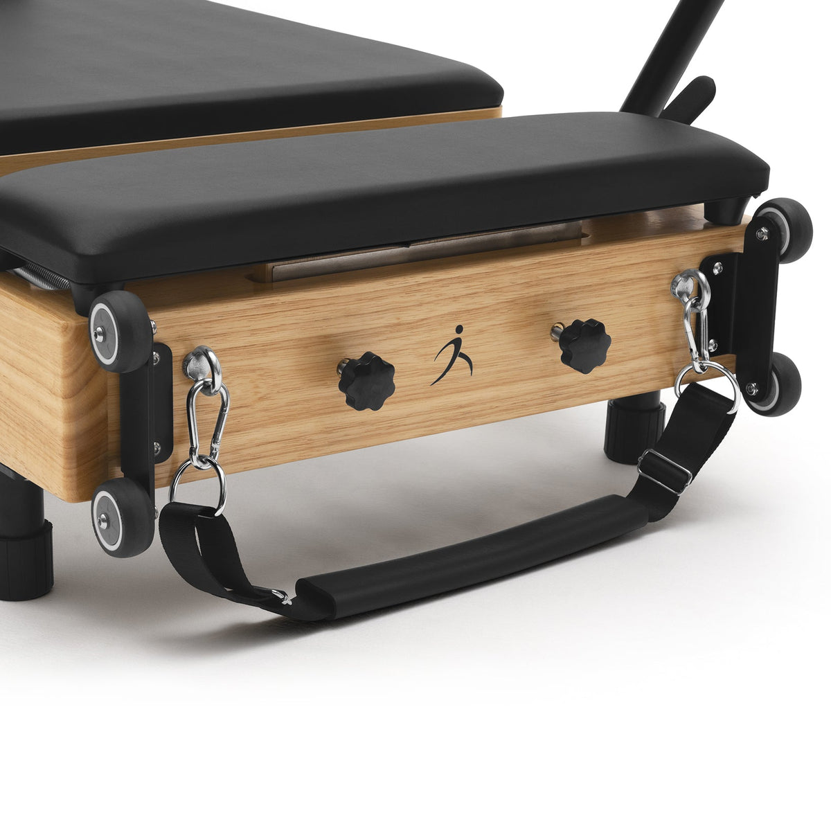 Pilates reformer pliable Flexi noir, roues