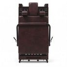 Pilates reformer pliable Flexi espresso bordeaux, rangé debout