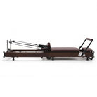 Pilates reformer pliable Flexi espresso bordeaux, vue latérale