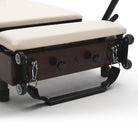 Pilates reformer pliable Flexi Prestige blanc lacté, roues